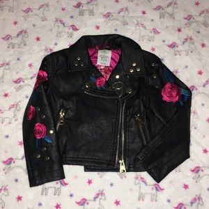 Disney Beauty and the Beast Faux Leather Moto Jacket